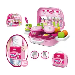 Kuhinjski set u torbi - roze