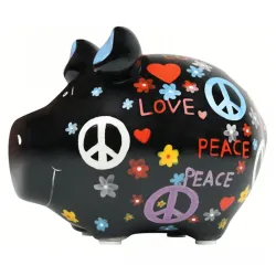 Kasica piggy hippie & plan b 12x9x9cm