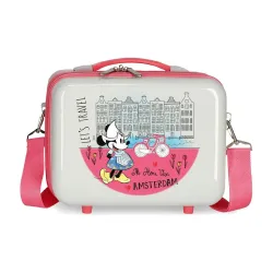 Beauty case ABS Minnie around the world pink