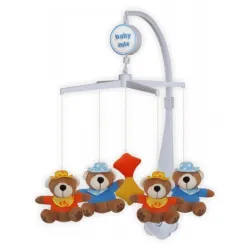 Muzička vrteška Baby Mix plišana mede sa kapama