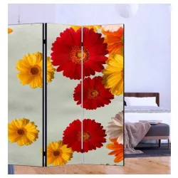 Lagani paravani od štampanog pvc platna Cveće 3 krila