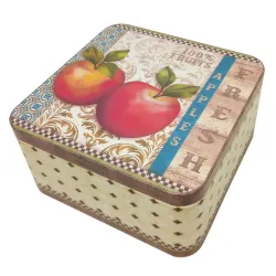 Metalna kutija apples četvrtasta