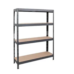 Polica metalna čaura kačenje 4 nivoa mdf 180x90x45