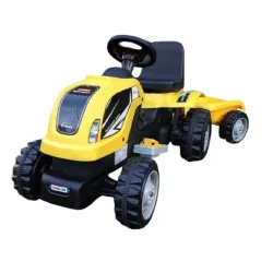 Traktor na akumulator sa prikolicom MMX žuta