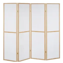 Drveni paravan sa platnom 4 krila 160x175cm