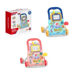 Didaktička muzička guralica SLONIĆ 2 boje plava/roza