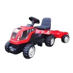 Traktor na pedale MMX sa prikolicom Crvena