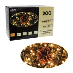 200 Lampica RIŽA bela-8 funkcija