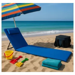 Ležaljka sklopiva za plažu 140x39cm plava 