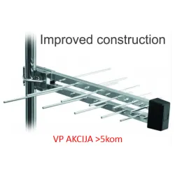 GMB-20E **Gembird Antena Loga UHF sa RF-Konektorom, 20elemenata, duz.39cm, dobit 6dB aluminium(509)