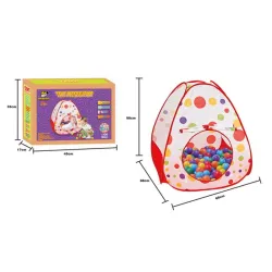 Dečja kućica za igru šator, 100 loptica