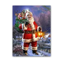 Panel, blind ram, Santa Claus, LED, 30x40cm