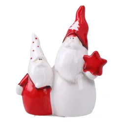 Rabbler, novogodišnja figura, keramička, deda mrazovi, 9cm