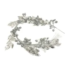 Sprig, novogodišnja girlanda, srebrna, 150cm