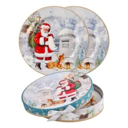 Lea plate, keramički tanjir, set, Nova godina, 2K