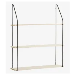 Zidna polica crna/natur