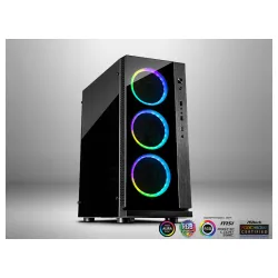 Kućište INTER-TECH W-III Midi/ATX/RGB/ITX/bez napajanja/crna