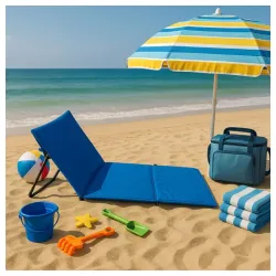 Ležaljka sklopiva za plažu 150x52cm plava 