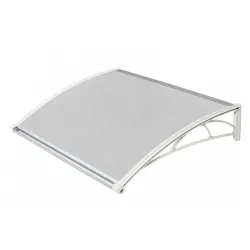 Nadstrešnica za vrata 82x150cm bela baza ploča providna 6mm