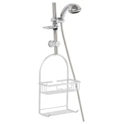 Polica viseća dvostruka sa kukicom alu,hrom mala tendance