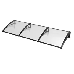 Nadstrešnica 270x100cm crna providna 5mm leksan