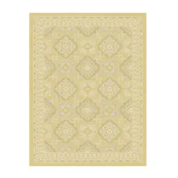 Tepih outdoor slonova kost/srebrno/zlatni 60x110cm