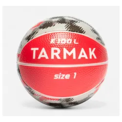 Lopta za košarku k100 dečja veličine 1 crveno/siva