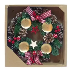 Adventski venac 31 cm prirodni ček