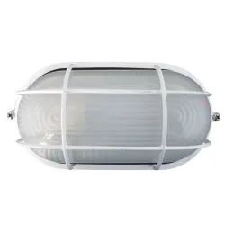 Aluminijumska brodska lampa bela ovalna