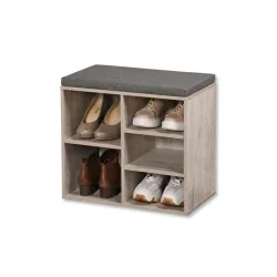 Mini cipelarnik beli sa jastukom za sedenje 51.5 x 48 x 29 cm 