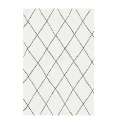 Tepih extra fleece beli /antracit 80x150cm