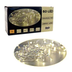 60 LED lanac bele boje na baterije