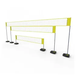 Žuti komplet za odbojku na pesku mreža i cevi 