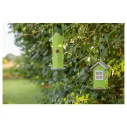 Hranilica za ptice metal/plastika 800 ml/25 cm zelena