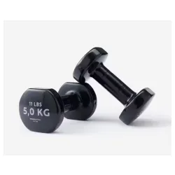 Crne bučice za fitnes (2 komada po 5 kg)