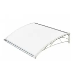 Nadstrešnica za vrata 82x150cm bela baza ploča opal 6mm