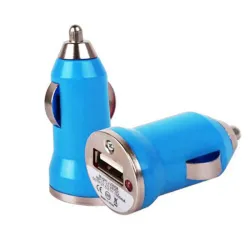 Auto punjač USB 1A E-11 plavi