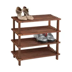 Kesper KSP69734 drveni cipelarnik sa 4 police tamno drvo