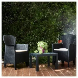 Baštenska garnitura Akita sto i dve fotelje