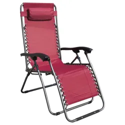 Baštenska podesiva stolica sa jastukom Messina Crvena