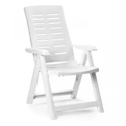 Baštenska stolica Yuma bela plastična