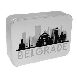 Metalna kutija Belgrade 14,2x10x3 cm siva