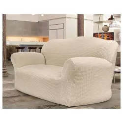 Bielastična presvlaka za dvosed bež