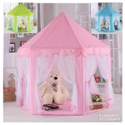 Dečji roze šator sa torbom 135x140cm 