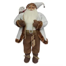 Braon deda Mraz sa dečijim sankama 90 cm