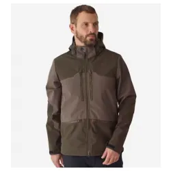 Braon jakna za lov SOFTSHELL 500