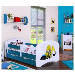 Dečiji krevet Baloo Happy bager plavi 160×80
