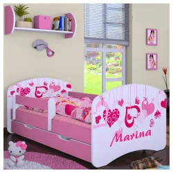 Dečiji krevet Baloo Happy heart roze 160×80