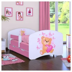 Dečiji krevet Baloo Happy meda rozi 180x90