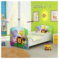 Dečiji Krevet Drveni 140x70 cm Dezen 1